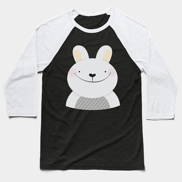 Cute Rabbit Baseball T-Shirt by ilaamen